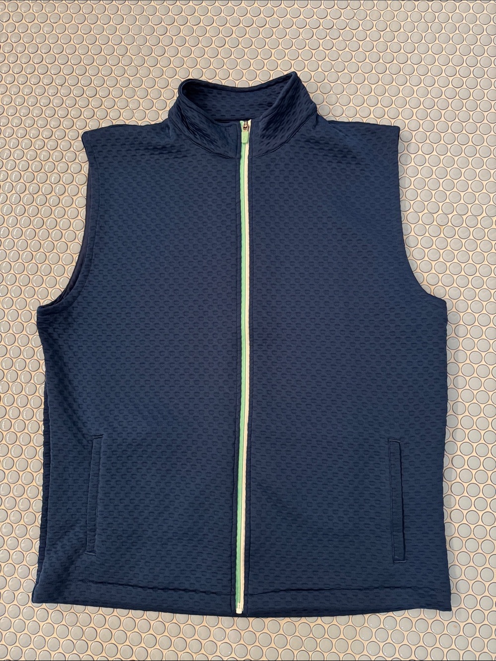 FootJoy Men's Navy Quilted Zip Vest